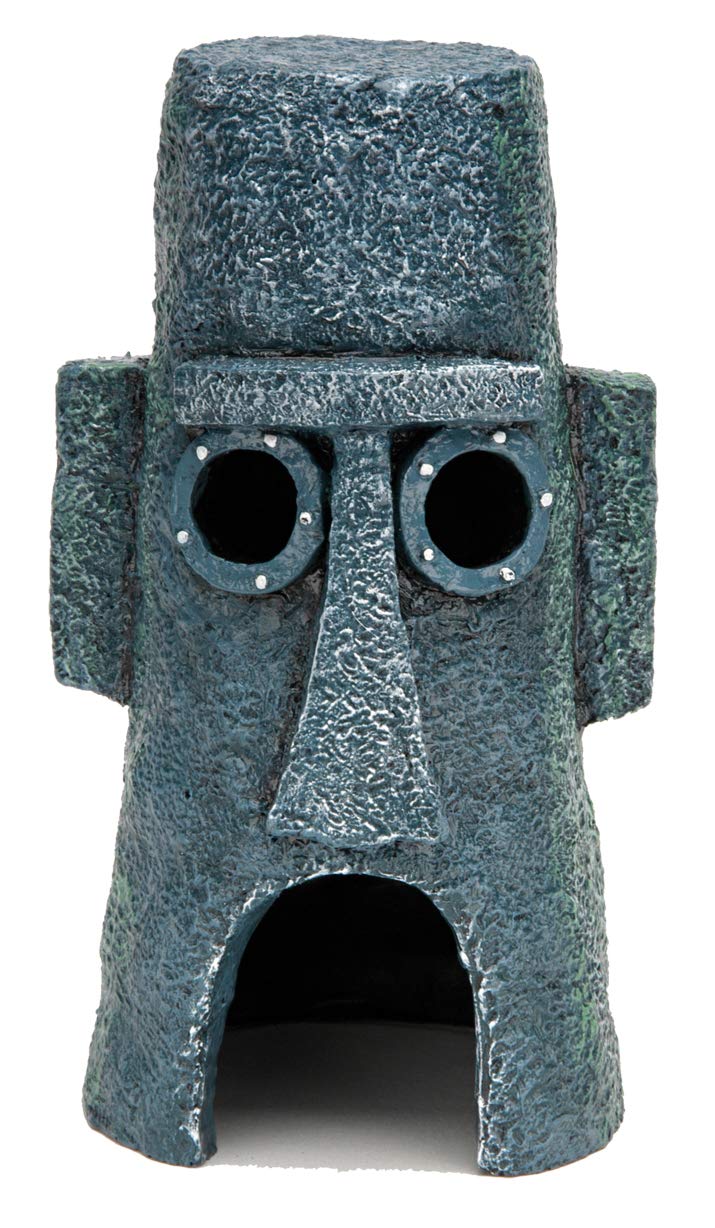 Penn Plax Penn-Plax Spongebob Squarepants Officially Licensed Aquarium Ornament â€“ Squidwardâ€™s Easter Island Home â€“ Large - Image 1